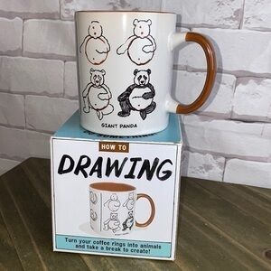 How to drawing mug - cute coffee mug - make animals with your coffee ring NWT